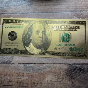 Gold Novelty $100 Bill